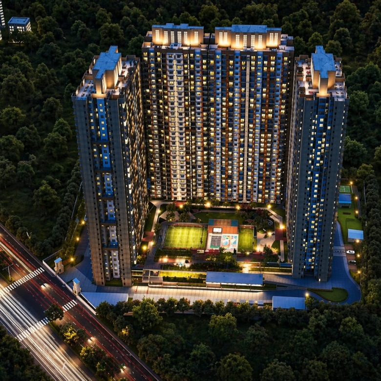 Godrej Woodsville Hinjewadi premium residential towers exterior view