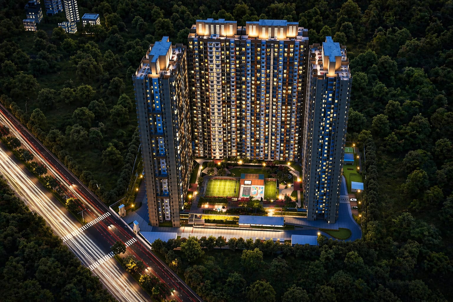 Godrej Woodsville Hinjewadi premium residential towers exterior view